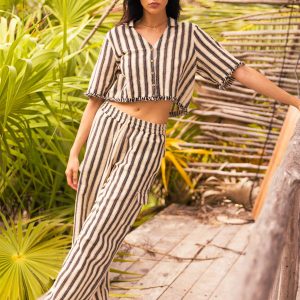 Mesh Cotton Pants