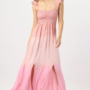 Hollie Maxi Dress Mauve Pink Ombre