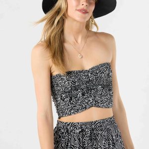 Hollie Crop Top Sleeveless Batik Iris Merlot