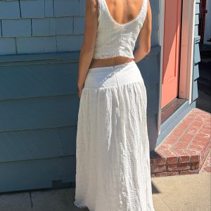 Camila Skirt Thatch White