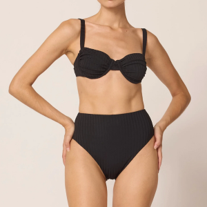 Beckett Top Black Rib