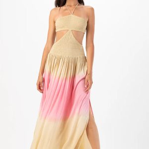 Tropez Maxi Dress - Sand Pink Ombre