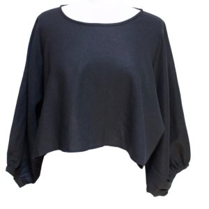 Cantika Linen Top - Black