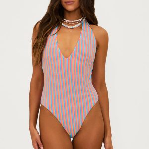 Frida One Piece In Petal Stripes