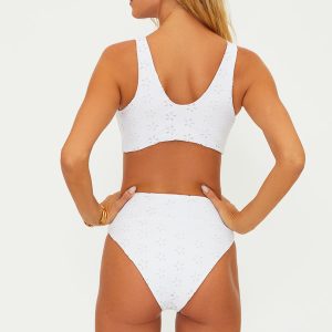 Hazel Bottom In White Magnolia Eyelet